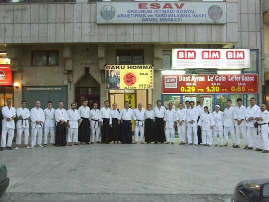 In front of the Ankara dojo.