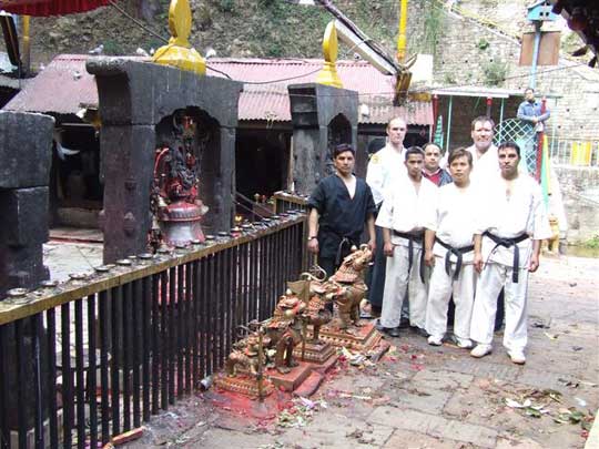 Hindu temple outside of Kathmandu with future Nepalese leaders.