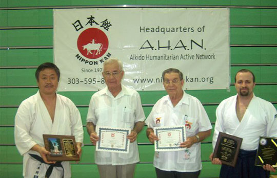 Homma Kancho and Ramirez Sensei with Shriner’s Hospital Representatives.