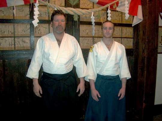 Nippon Kan Senior Instructor Scott Olson, graduate uchideshi John Grotriam.