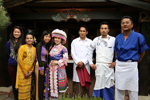 A Group of People Standing in a Line