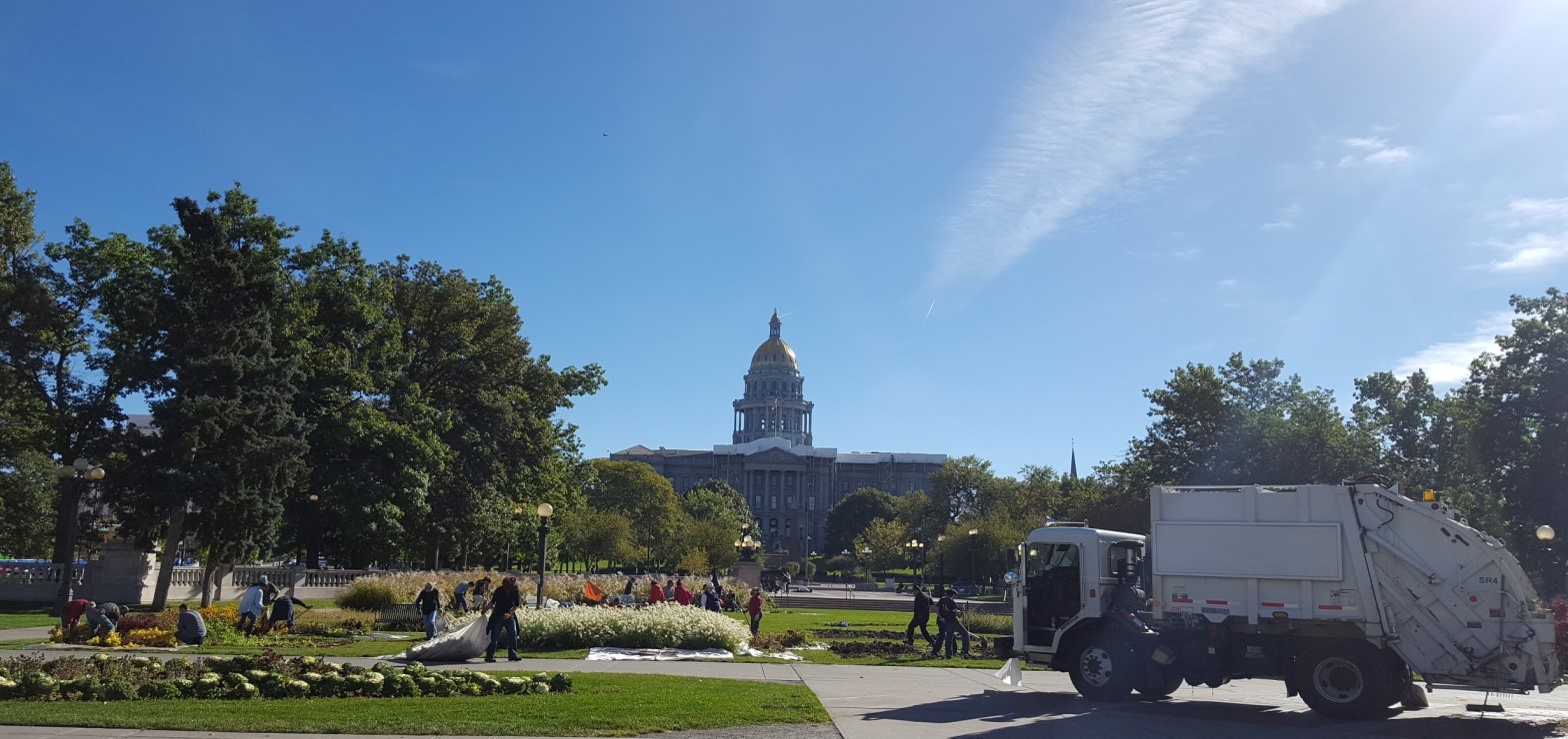 Putting the “Beds to Bed” –Nippon Kan 26th annual fall volunteer project at Civic Center Park in Denver.